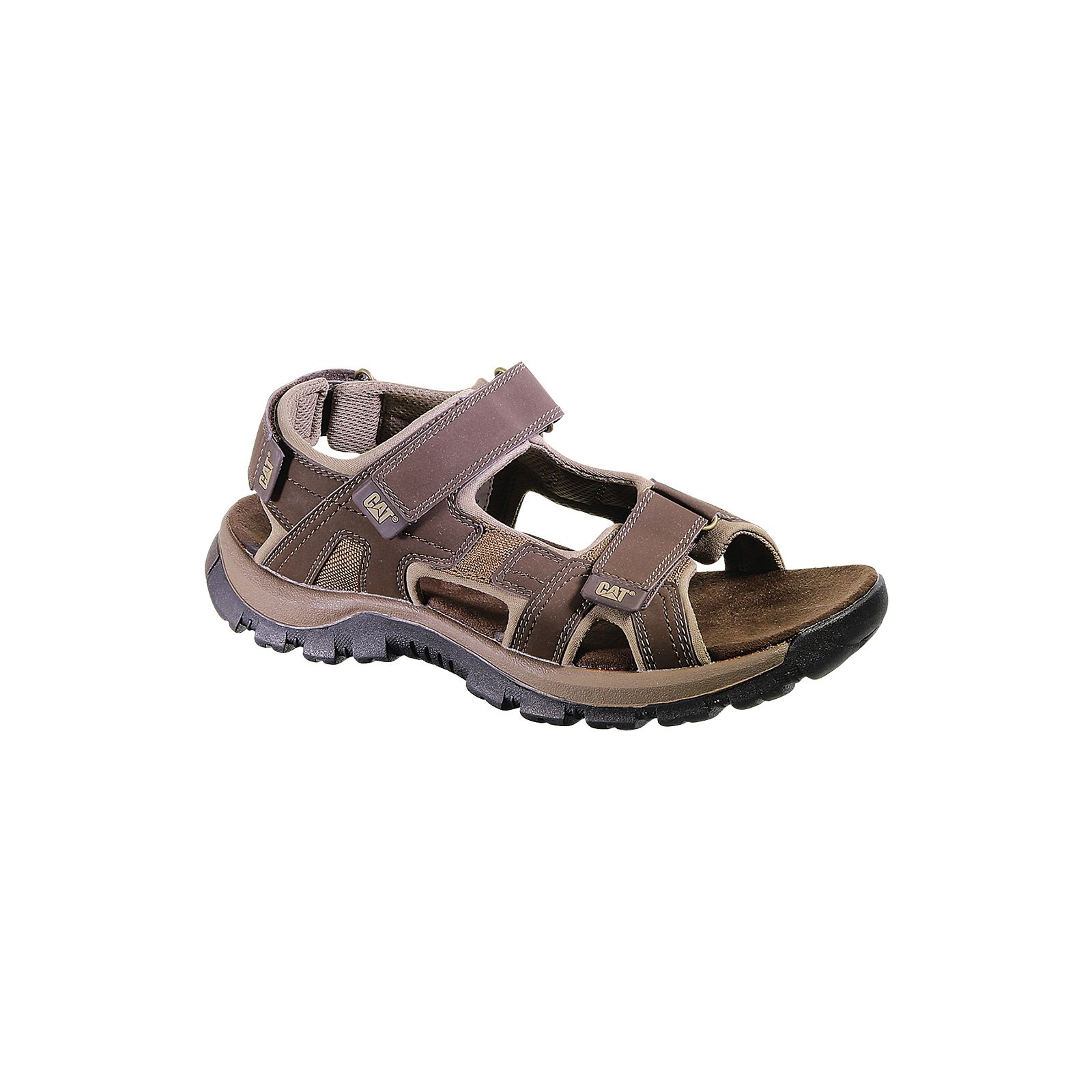 Caterpillar Shoes South Africa - Cat Men's Giles Sandals Dark Brown UN9786450